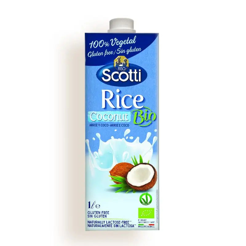 Scotti riisi- ja kookoskasvijuoma 1 l. Luomu, SG, vegaaninen** 