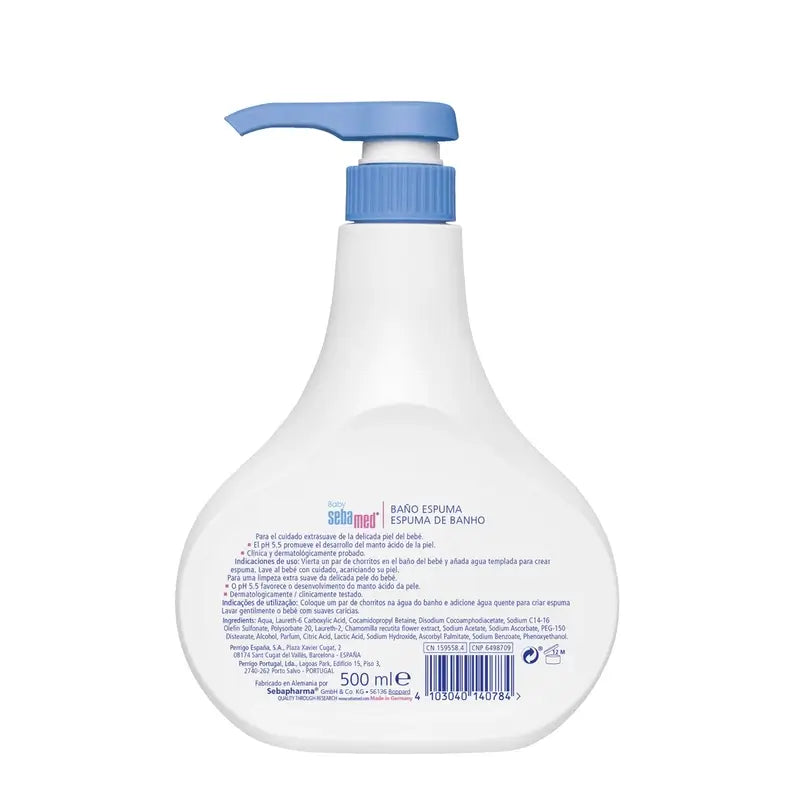 SEBAMED Baby -kylpyvaahto herkälle iholle 500 ml