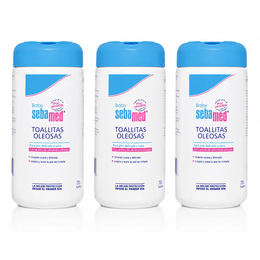 Sebamed Baby -öljypyyhkeet, 70 kpl, 3 pakkausta