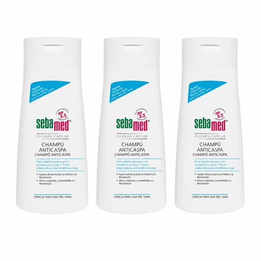 Sebamed hilseä torjuva shampoo 400 ml, 3 kpl:n pakkaus