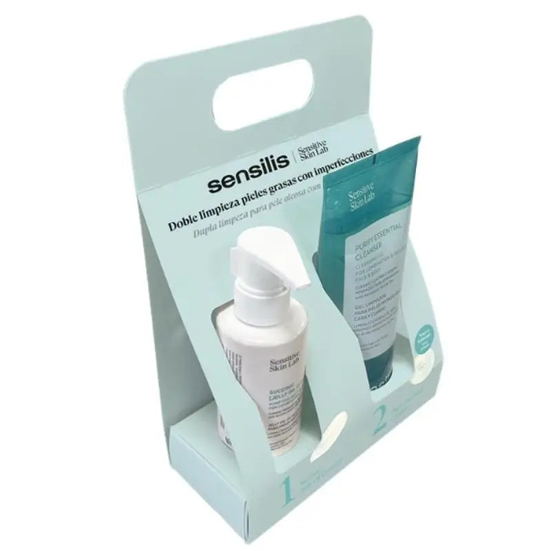 Sensilis kasvojen puhdistuspaketti Purify + Succinic, 150 ml + 200 ml 