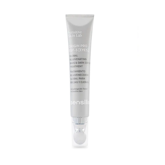 Sensilis Origin Pro ikääntymistä ehkäisevä silmänympärysvoide, jossa on 5 kasvutekijää, 15 ml