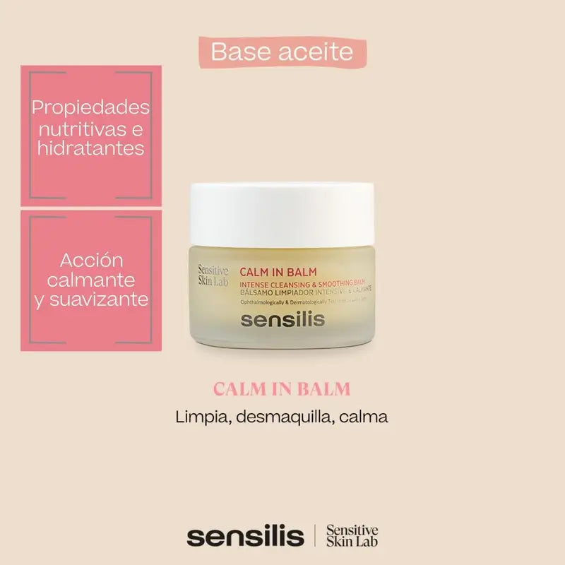 Sensilis Calm In Balm -puhdistusbalsami herkälle ja reaktiiviselle iholle 50 ml