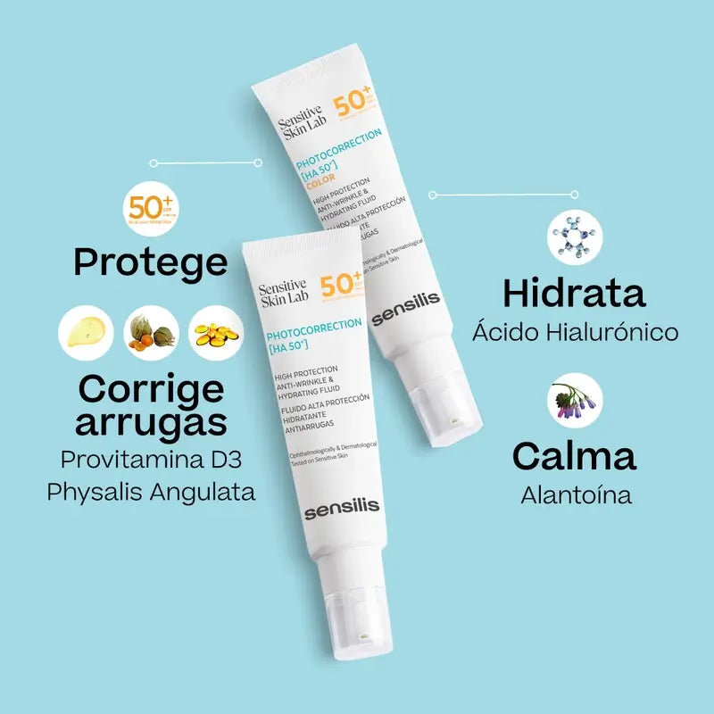 Sensilis Photocorrection [Ha 50+] Moisturising & Anti-Wrinkle Colour 50Ml