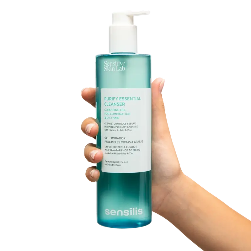 Sensilis Purify Essential Cleanser -puhdistusgeeli sekaiholle ja rasvaiselle iholle 400 ml