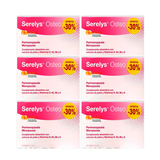 Serelys Osteo, 6 x 30 kapselin pakkaus