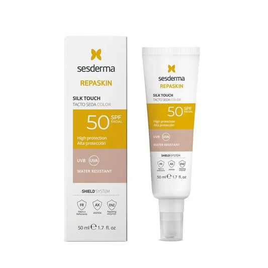 Sesderma SPF 50 kasvojen aurinkovoide, silkkinen tuntu, värillinen, 50 ml