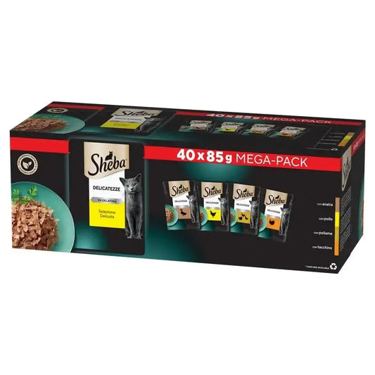 Sheba Bulkpack – Linnut, hyytelössä, 40 x 85 g 