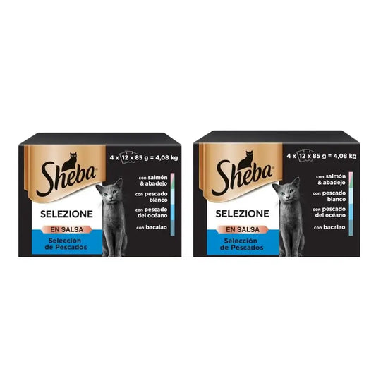 Sheba Multipack Delicatezze -kala, 2 kpl:n pakkaus, 4 x 12 x 85 g 
