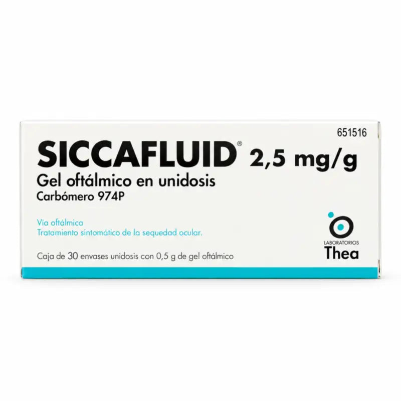 Siccafluid 2,5 mg/g silmägeeli, 30 yksiannospakkausta
