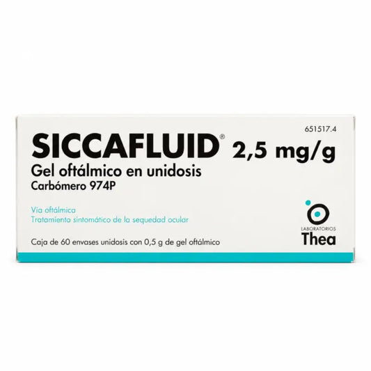 Siccafluid 2,5 mg/g silmägeeli, 60 yksiannospakkausta