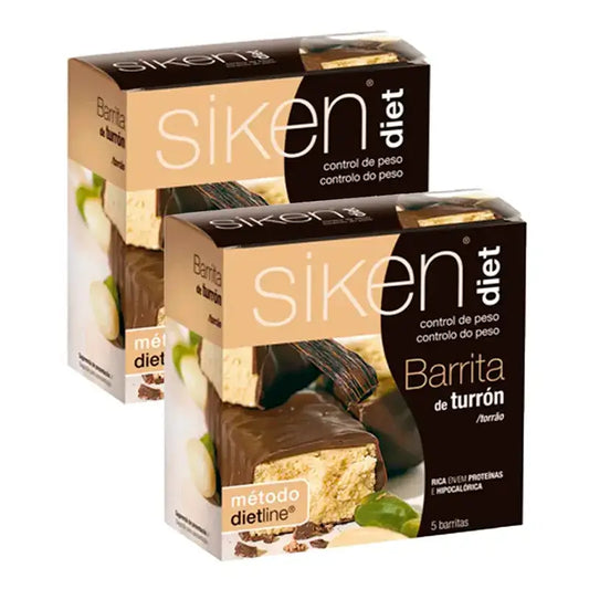 Siken Diet -turrón-patukka, 2 x 5 kpl:n pakkaus