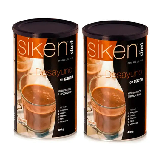 Siken Diet -aamiaiskakao, 2 x 400 g:n pakkaus