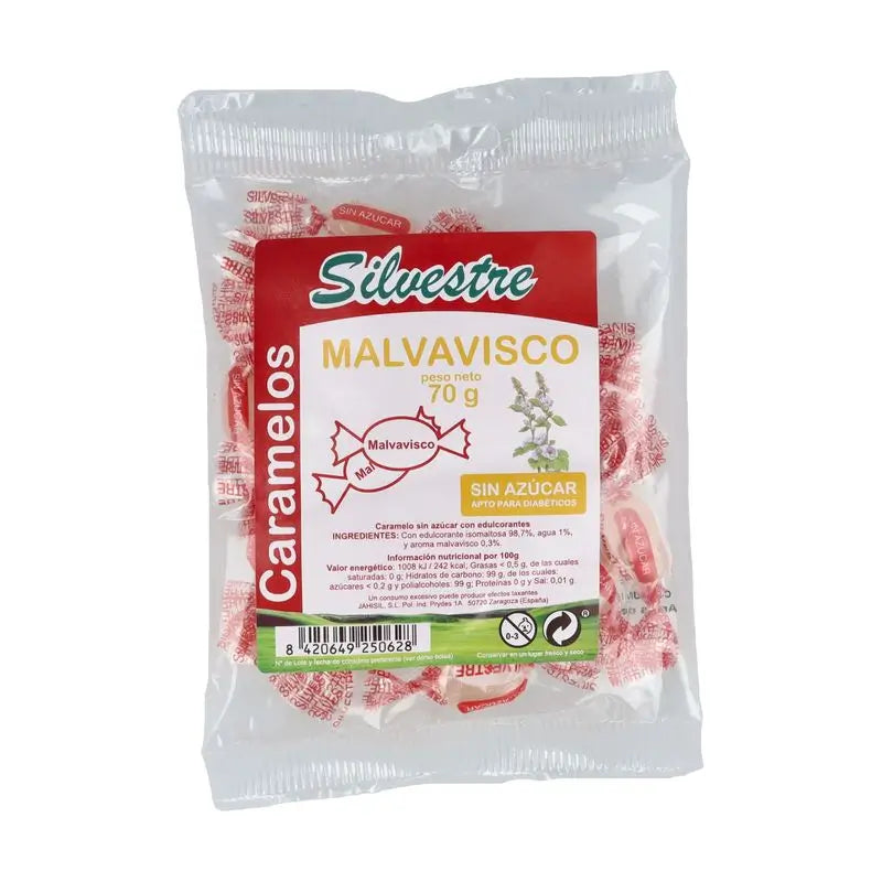 Silvestre Malvavisco Caramelos S/A, 70 g