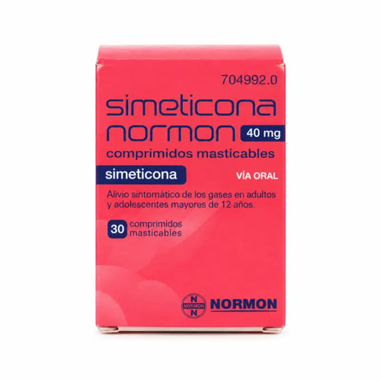 Simetikon Normon 40 mg, 30 purutablettia