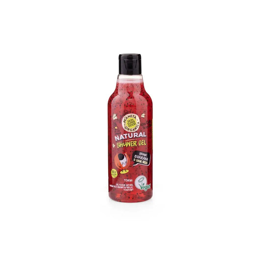 Skin Super Good -luonnollinen suihkugeeli, jossa on orgaanista guaranaa ja basilikan siemeniä, 250 ml
 