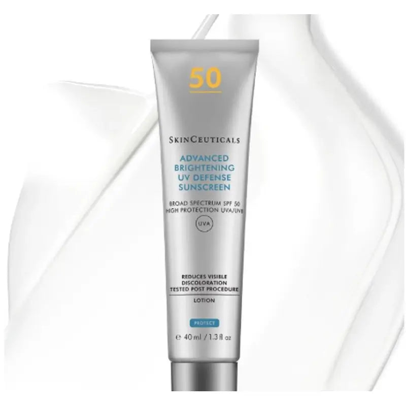 SkinCeuticals Advanced Brightening UV Defense aurinkovoide ja kasvojen aurinkovoide SPF 50, 40 ml