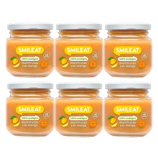 Smileat Monihedelmäpurkki, mangolla, 6 x 130 g