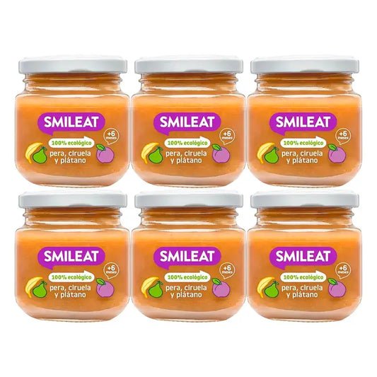 Smileat Kolmen hedelmän purkki, 6 x 130 g:n pakkaus