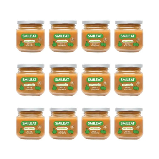 Smileat Päärynä- ja omenapurkki 130 g, 12 kpl:n pakkaus