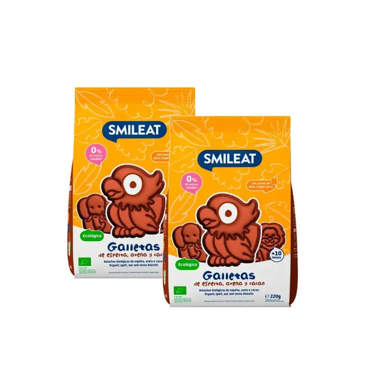 Smileat Eco-kaakaokeksi 220 g, 2 kpl:n pakkaus