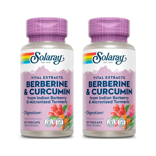 Solaray Berberiini & Kurkumiini -pakkaus, 2 x 60 kapselia