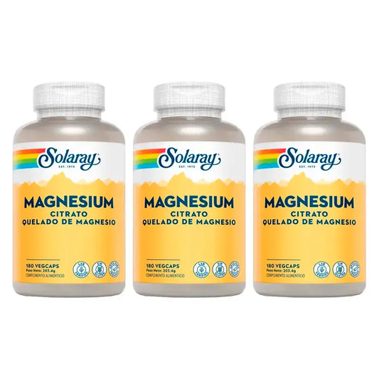 Solaray Magnesiumcitraatti, 3 x 180 kapselia