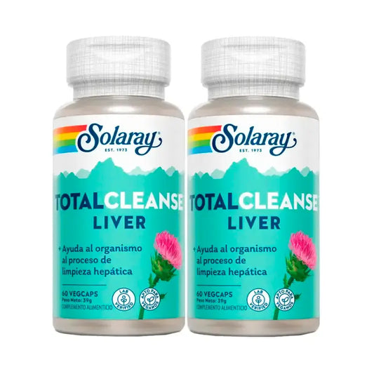 Solaray Total Cleanse -maksapaketti, 2 x 60 kapselia