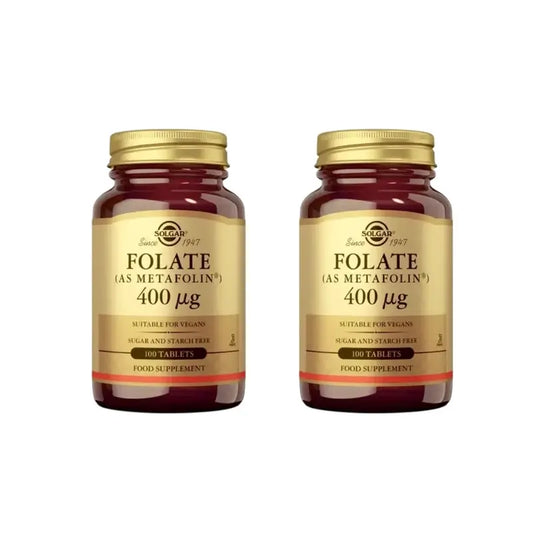 Solgar Folaatti 400 mikrogrammaa, 2 x 100 tablettia 