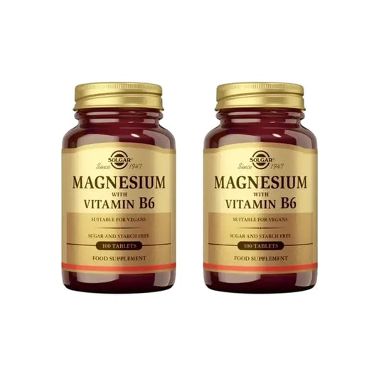 Solgar Magnesium + B6-vitamiini, 2 x 100 tablettia 