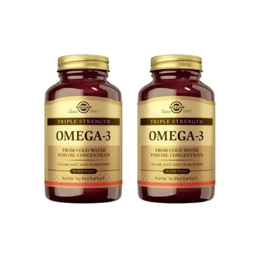 Solgar Omega-3 Triple Concentration, 2 x 50 pehmeää kapselia 