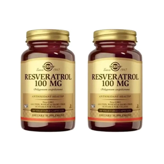 Solgar Resveratrol, 2 x 60 kasviperäistä kapselia 