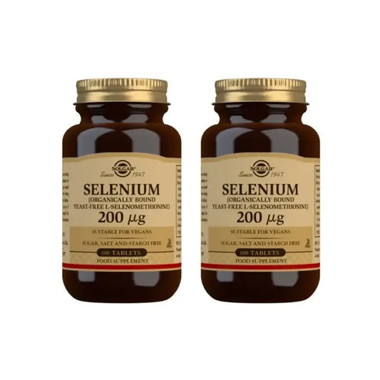 Solgar Selenium ilman hiivaa, 2 x 100 tablettia 