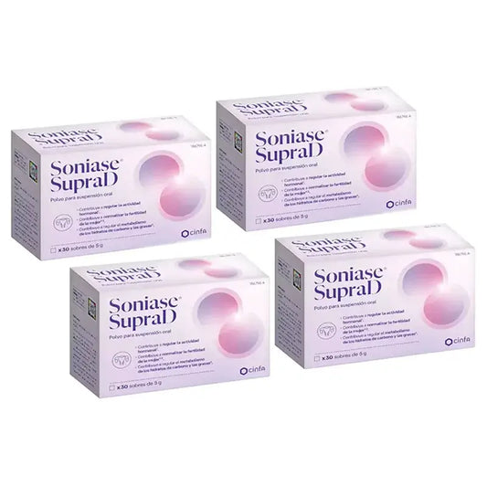 Soniase Supra D, pakkaus 4 x 30 pussia à 5 g