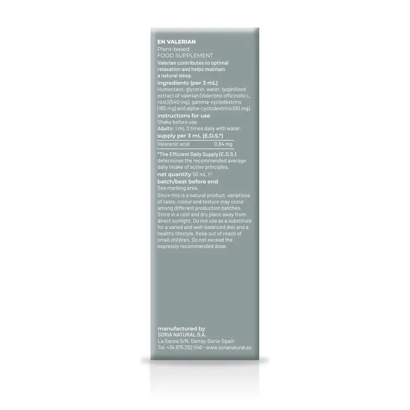 Soria Natural Valerianan luonnollinen uute, 50 ml