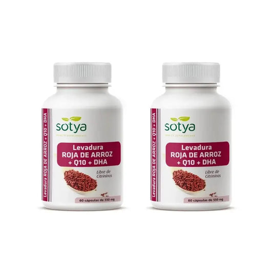Sotya Punainen riisihiiva + Q10 + DHA, 2 x 60 kapselia 