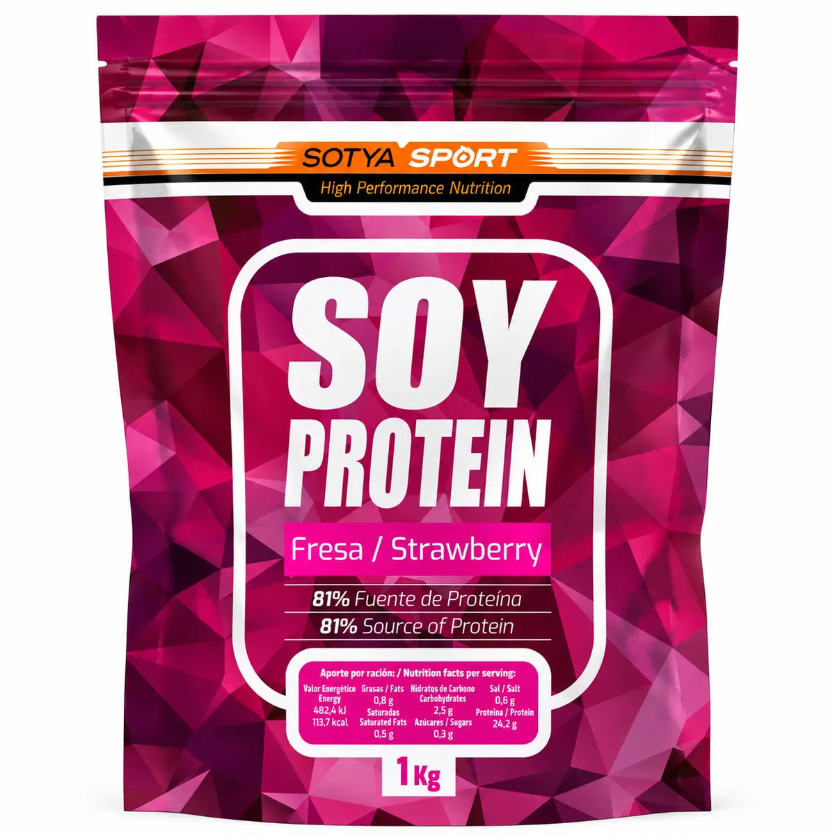 Sotya Soijaproteiini, mansikka, 1 kg.