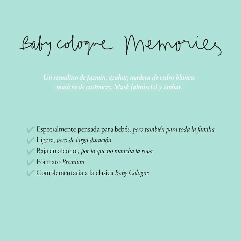Suavinex Baby Cologne Memories -vauvakolonia, vähäalkoholinen, 100 ml