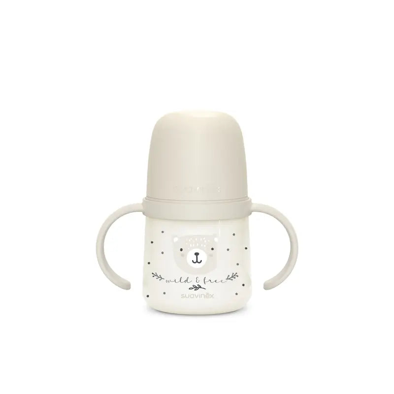 Suavinex Night & Day -yöruokintapullo, 6 kuukauden ikäisille, Wild&Free, harmaa, 150 ml