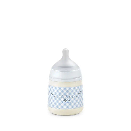 Suavinex-tutipullo, Sx Pro -tutti, hidas virtaus (S) +0 kuukautta, Wild&Free, sininen, 150 ml