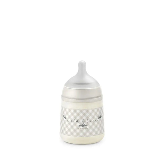 Suavinex-tutipullo, Sx Pro -tutti, hidas virtaus (S) +0 kuukautta, Wild&Free, beige, 150 ml