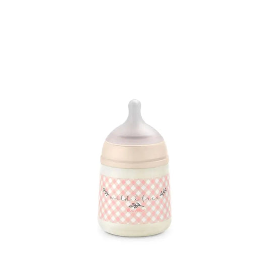 Suavinex-tutipullo, Sx Pro -tutti, hidas virtaus (S) +0 kuukautta, Wild&Free, vaaleanpunainen, 150 ml