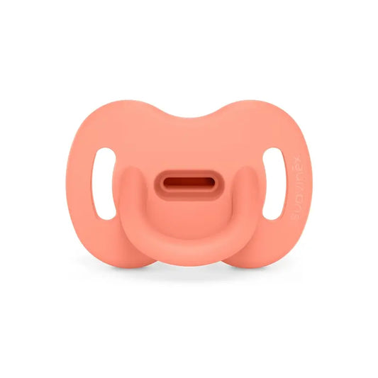 Suavinex Sx Pro -tutit, kokonaan silikonista valmistetut, fysiologiset, 6–18 kuukautta, Peach Pink