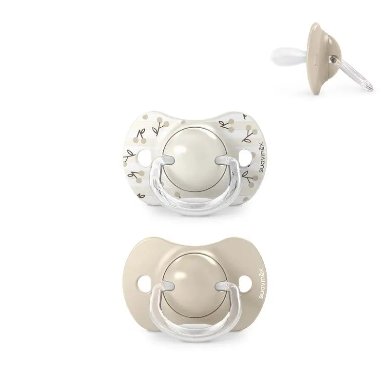 Suavinex-tuttipullot, Sx Pro 0–6 kuukautta, Birdies, beige, 2 kpl