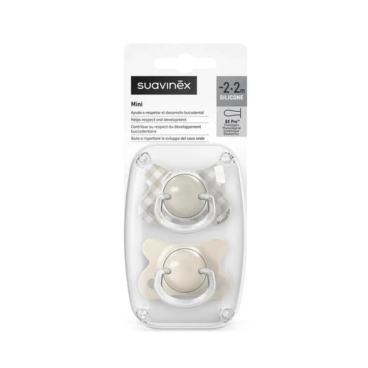 Suavinex Sx Pro -tuttien imukappaleet – 2/2 kuukautta, Wild&Free, beige, 2 kpl
