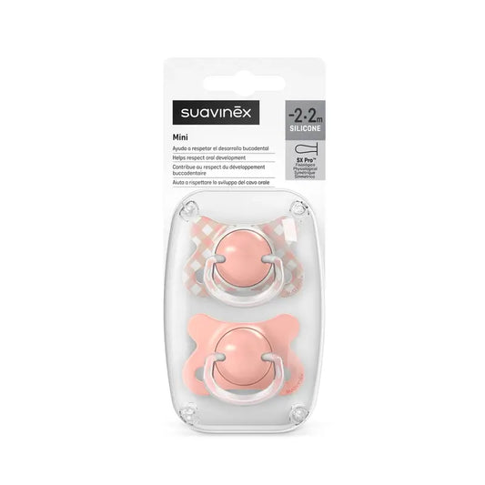 Suavinex-tuttien Sx Pro -2/2 kuukautta Wild&Free -sarjan vaaleanpunaiset tutit, 2 kpl