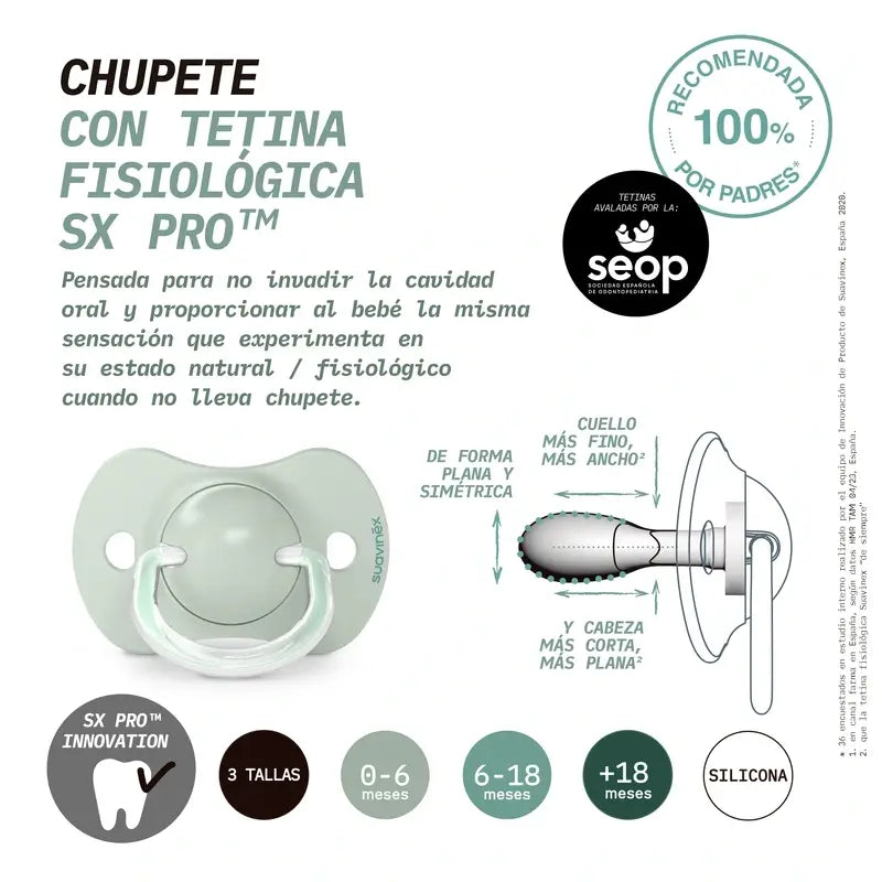 Suavinex Sx Pro -tuttipullot, 6–18 kuukautta, Wild&Free, vaaleanpunainen, 2 kpl
