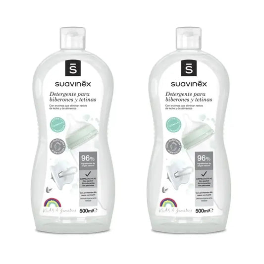Suavinex-puhdistusaine tuttipulloille ja tutteille, 2 x 500 ml