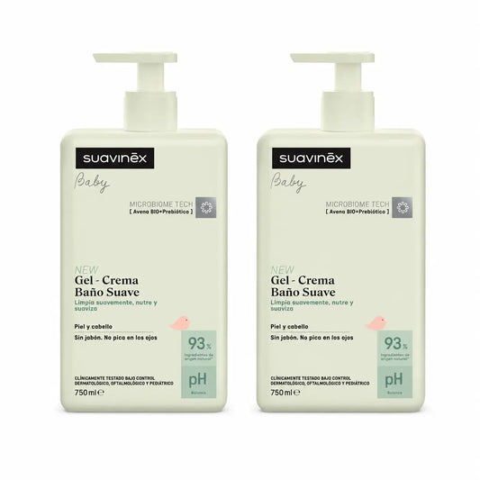 Suavinex Gel – hellävarainen vauvan kylpyvoide, 750 ml, 2 kpl:n pakkaus