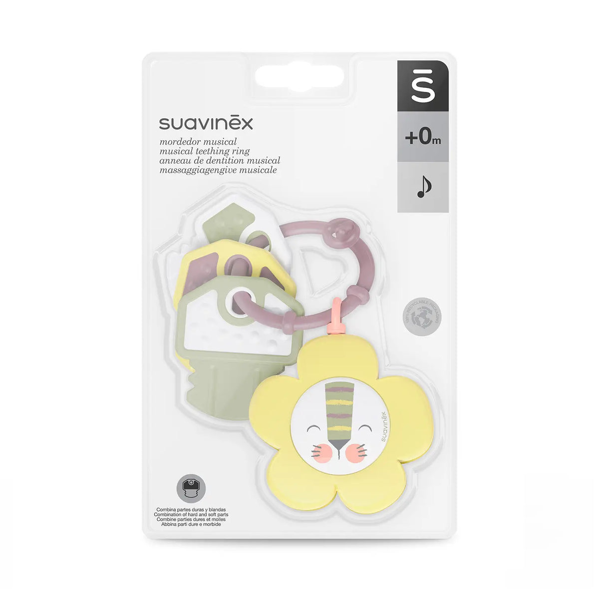 Suavinex Musiikkinen purulelu ja helistin +0 kuukautta, avaimet, keltainen 